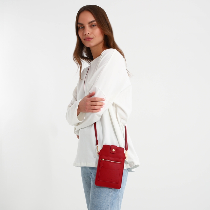 Сумка женская, кросс-боди, на магните, цвет красный Сумка женская, кросс-боди, на магните, цвет красный