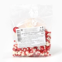 Посыпка кондитерская мягкая: красная, белая, 50 г. Посыпка кондитерская мягкая: красная, белая, 50 г.