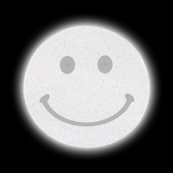 Светоотражающая термонаклейка «Смайл», d = 5 см, 5 шт, цвет серый Светоотражающая термонаклейка «Смайл», d = 5 см, 5 шт, цвет серый