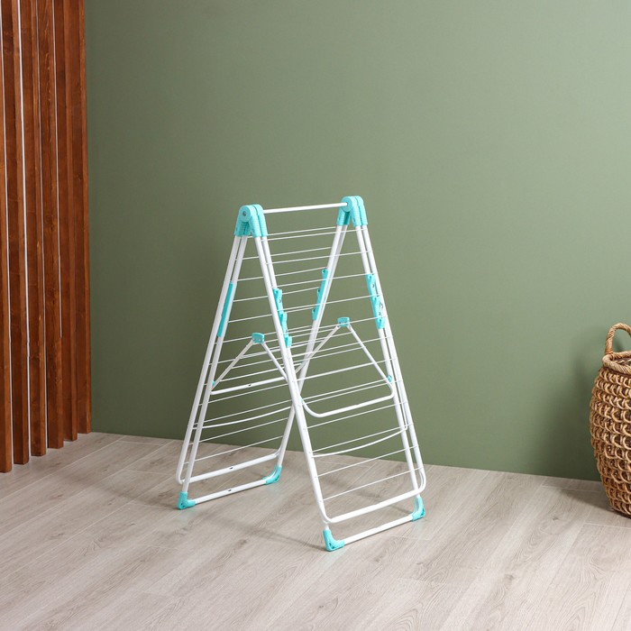 Сушилка для белья двухуровневая, рабочая длина 21 м, цвет белый Сушилка для белья двухуровневая, рабочая длина 21 м, цвет белый