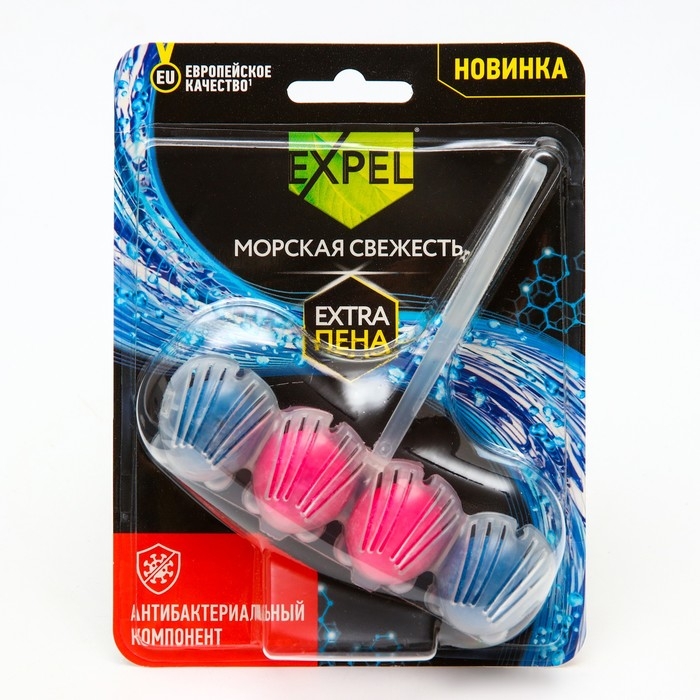 Блок для унитаза, чистящее средство Expel Морская свежесть 50 гр Блок для унитаза, чистящее средство Expel Морская свежесть 50 гр