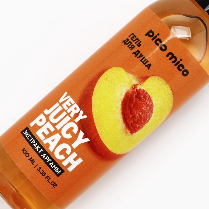 Гель для душа с экстрактом арганы Very juicy peach, 100 мл, аромат персика, PICO MICO Гель для душа с экстрактом арганы Very juicy peach, 100 мл, аромат персика, PICO MICO