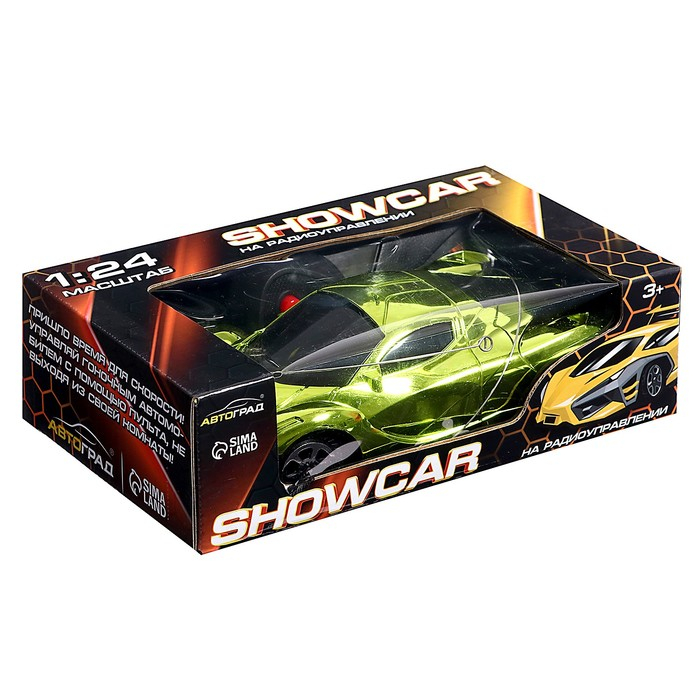 Машина радиоуправляемая «Шоукар», работает от батареек, цвет зелёный Машина радиоуправляемая «Шоукар», работает от батареек, цвет зелёный
