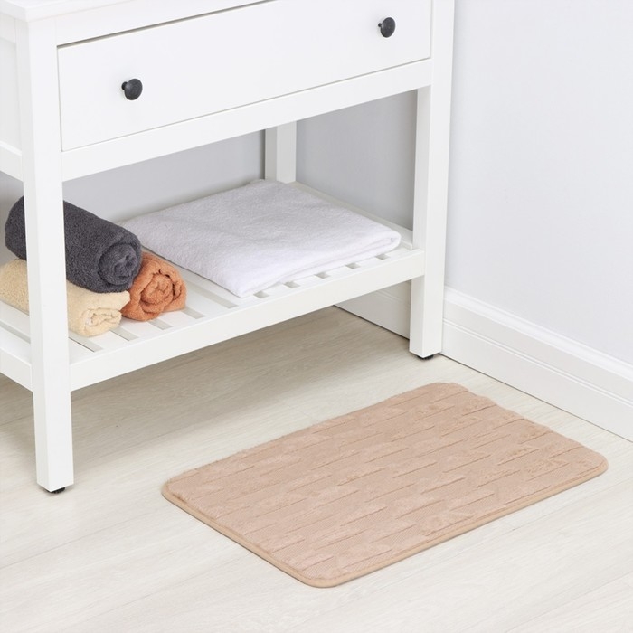 Коврик для ванной и туалета SAVANNA &laquo;Стоун&raquo;, 40&times;60 см, цвет бежевый