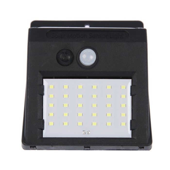 Садовый светильник на солнечной батарее с датчиком движения, накладной, 9.5 × 13 × 5 см, 30 LED, свечение белое Садовый светильник на солнечной батарее с датчиком движения, накладной, 9.5 × 13 × 5 см, 30 LED, свечение белое