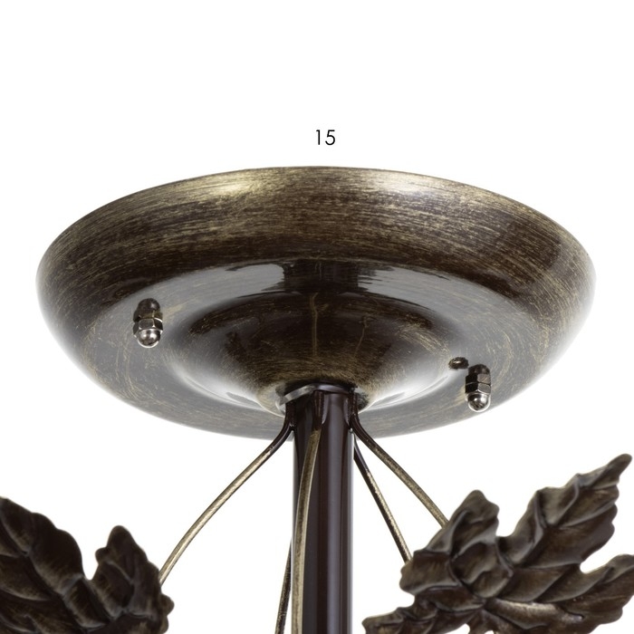 Люстра "Сусана" 5х15Вт Е27 коричневый/золото 58х58х32см BayerLux