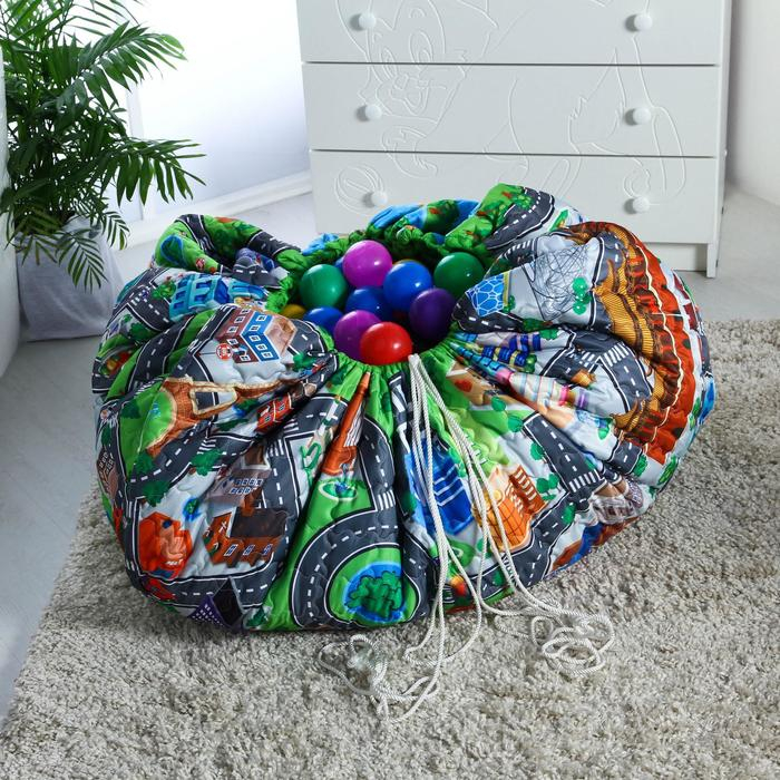 Игровой коврик-сумка для детей «Дороги», размер 200х155x0,5 см, Крошка Я Игровой коврик-сумка для детей «Дороги», размер 200х155x0,5 см, Крошка Я