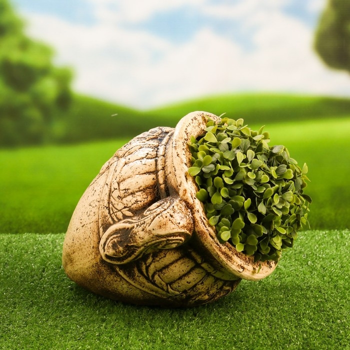 Фигурное кашпо  Фигурное кашпо "Камея" лежачее, 21х24см, микс