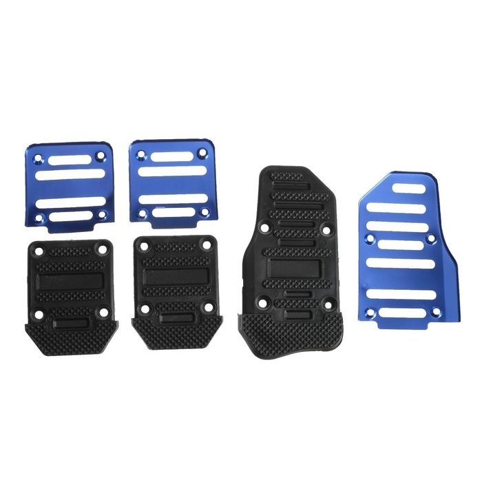 Накладки на педали Cartage, антискользящие, синий, набор 3 шт Накладки на педали Cartage, антискользящие, синий, набор 3 шт