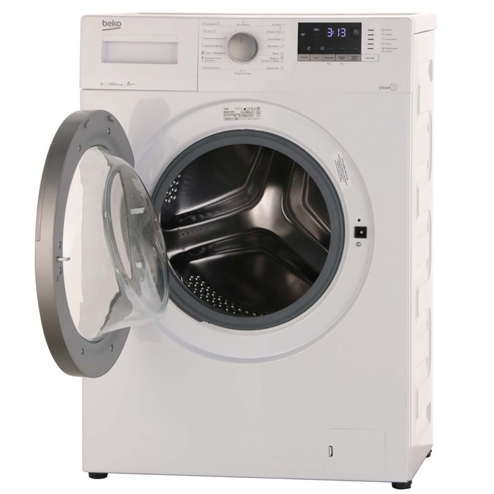 Стиральная машина Beko WSDN 63512ZSW, класс А, 1000 об/мин, до 6 кг, дисплей, бело/серая Стиральная машина Beko WSDN 63512ZSW, класс А, 1000 об/мин, до 6 кг, дисплей, бело/серая