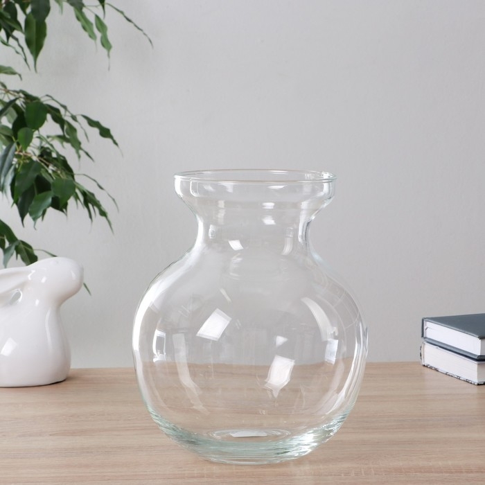 Ваза  Ваза "Анфиса" ( H=24,5см х 18см) прозрачная