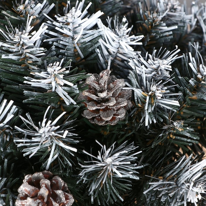 Новогодняя композиция  Новогодняя композиция "Классическая белоснежная" шишки серебро 25 см