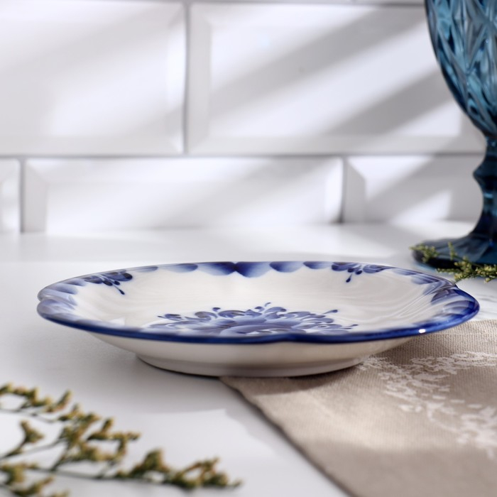 Блюдце «Пирожковница», D=16 см, гжель Блюдце «Пирожковница», D=16 см, гжель