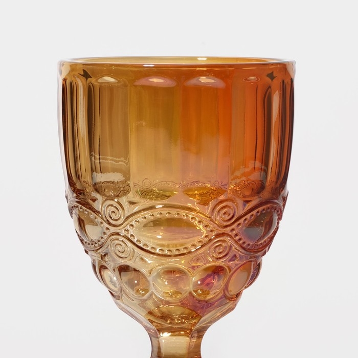 Бокал из стекла Magistro &laquo;Ла-Манш&raquo;, 250 мл, 8&times;15,5 см, цвет янтарный