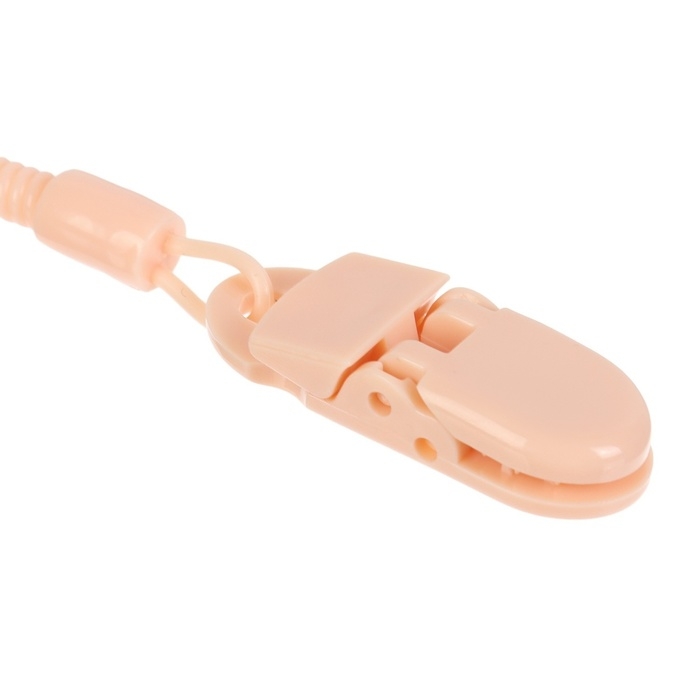 Соска - пустышка ортодонтическая, силикон, +6 мес., с держателем, цвет розовый Соска - пустышка ортодонтическая, силикон, +6 мес., с держателем, цвет розовый