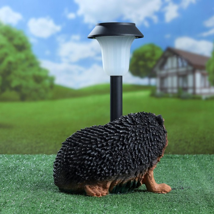 Садовый фонарь  Садовый фонарь "Ёжик на ножках с фонарем" 25 см МИКС