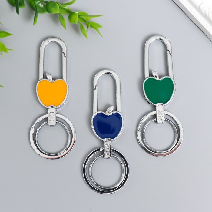 Брелок металл  Брелок металл "Карабин. Яблочко" МИКС 3х0,6х8,5 см