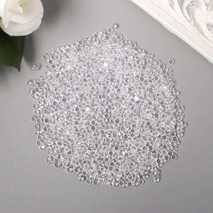 Декор для творчества пластик Декор для творчества пластик "Кристаллы прозрачные" набор 20 гр d=0,12 см