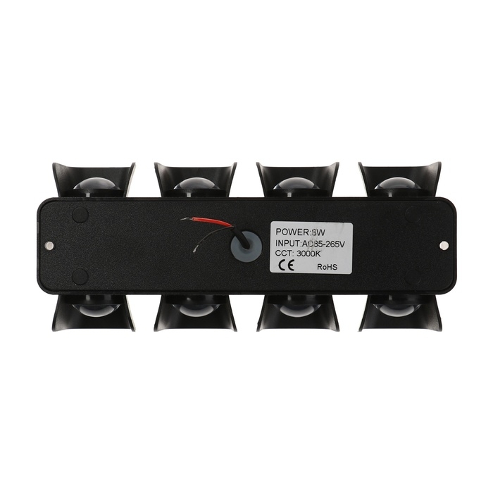 Светильник фасадный «Элегант», FSD-041, 8 Вт, 3000К, 4 луча, IP65, 220 В, пластик, черный Светильник фасадный «Элегант», FSD-041, 8 Вт, 3000К, 4 луча, IP65, 220 В, пластик, черный