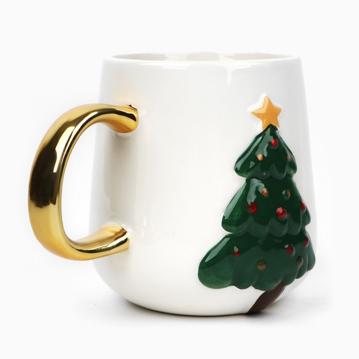 Новый год! Кружка новогодняя керамическая «Ёлочка», 600 мл, цвет белый Новый год! Кружка новогодняя керамическая «Ёлочка», 600 мл, цвет белый