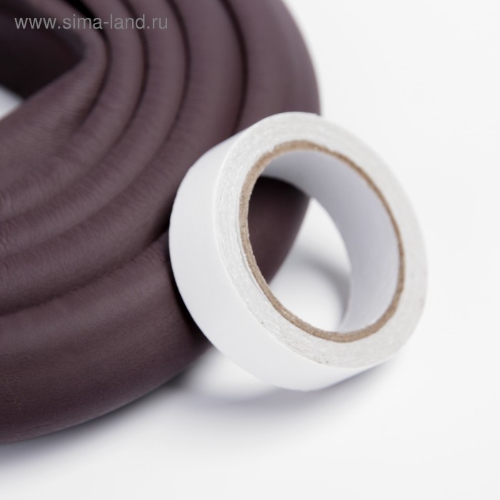 Лента защитная для углов мебели, 2 м, ширина 3,5 см, L-профиль, цвет коричневый, Крошка Я Лента защитная для углов мебели, 2 м, ширина 3,5 см, L-профиль, цвет коричневый, Крошка Я