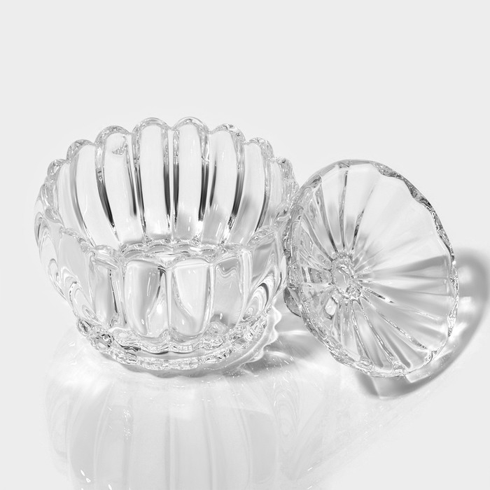 Сахарница стеклянная Доляна «Любава», 250 мл, 10×10,5 см Сахарница стеклянная Доляна «Любава», 250 мл, 10×10,5 см