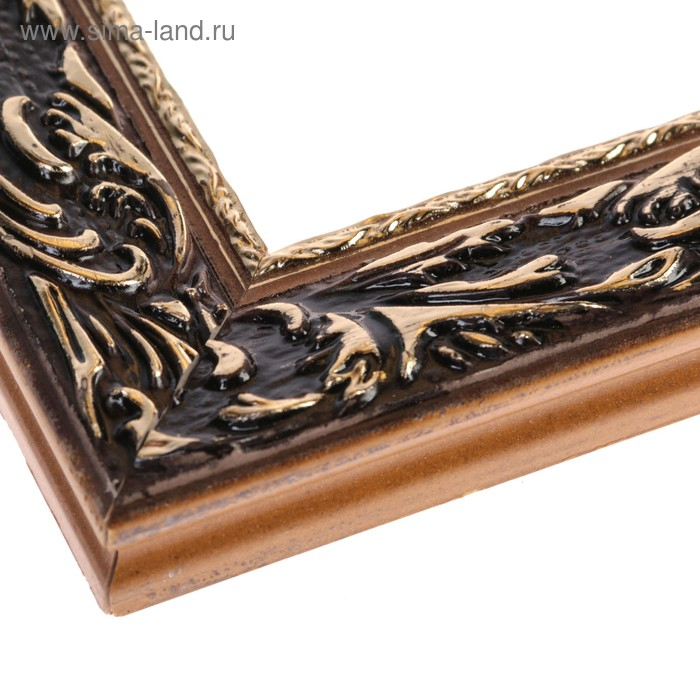 Рама для картин (зеркал) 40 х 50 х 4 см, дерево  Рама для картин (зеркал) 40 х 50 х 4 см, дерево "Версаль", золотая