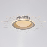 Люстра с ПДУ 1195/1 LED 52Вт 3000-6000К диммер белый-прозрачный 50х50х8 см BayerLux