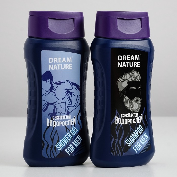Подарочный набор косметики для настоящего мужчины Dream Nature, экстракт водорослей, 250 мл Подарочный набор косметики для настоящего мужчины Dream Nature, экстракт водорослей, 250 мл