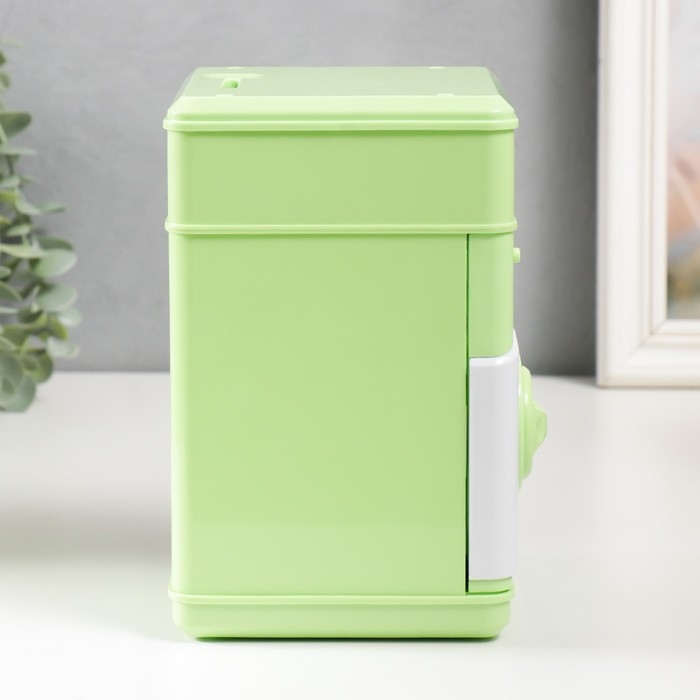 Копилка пластик Копилка пластик "Сейф. Жирафик" кодовый замок, звук АА зелёный 13х12х19 см