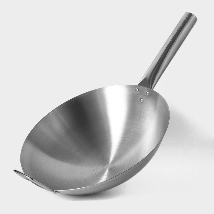 Сковорода-Wok Hanna Knövell из нержавеющей стали Chief, d=32 см, с ручкой Сковорода-Wok Hanna Knövell из нержавеющей стали Chief, d=32 см, с ручкой