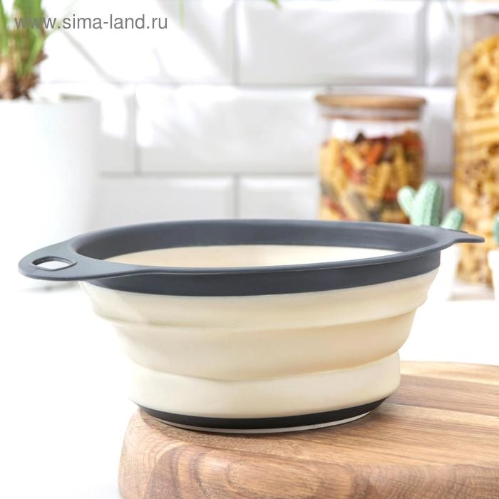 Дуршлаг складной Доляна «Компакт», 24×19,5×8 см, цвет МИКС Дуршлаг складной Доляна «Компакт», 24×19,5×8 см, цвет МИКС