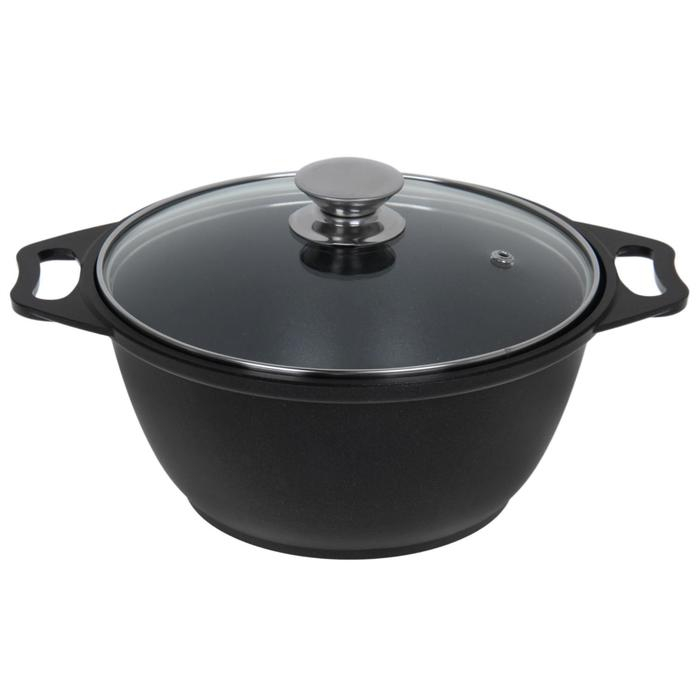 Кастрюля «Традиция», 2 л, 28×22.5×10.5 см, антипригарное покрытие, цвет чёрный Кастрюля «Традиция», 2 л, 28×22.5×10.5 см, антипригарное покрытие, цвет чёрный