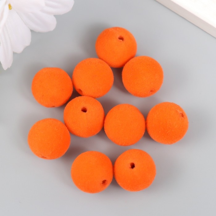 Бусины для творчества бархатное напыление Бусины для творчества бархатное напыление "Кожура апельсина" набор 10 шт d=1,4 см