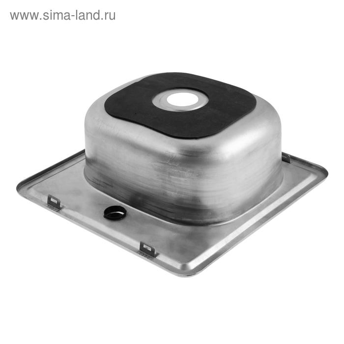 Мойка кухонная MIXLINE 531266, врезная, толщина 0.6 мм, 38х38х15 см, вып. 1 1/2 Мойка кухонная MIXLINE 531266, врезная, толщина 0.6 мм, 38х38х15 см, вып. 1 1/2", гофросифон