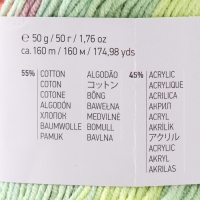 Пряжа "Jeans crazy" 55% хлопок, 45% акрил 160м/50гр (8202  принт)
