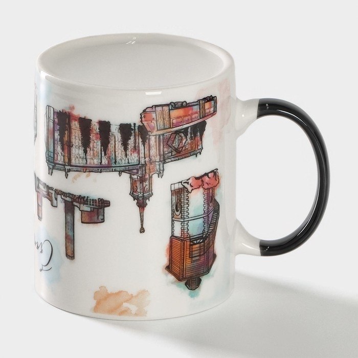 Кружка фарфоровая Доляна «Екатеринбург», 340 мл