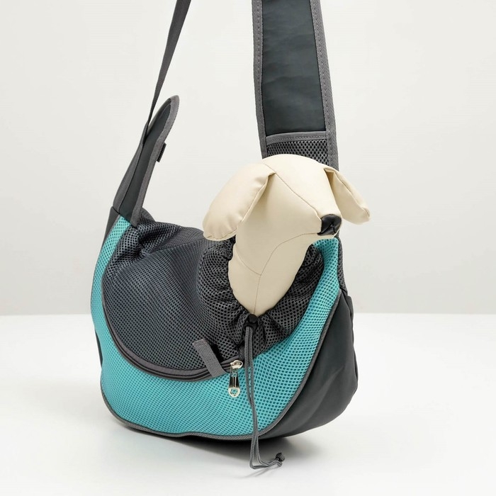 Сумка-переноска Сумка-переноска "Слинг" для животных, 37 х 20 см, голубая