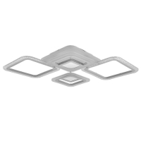 Люстра с ПДУ 1145/4WT LED 108Вт 3000-6000К+подсветка основания диммер белый 78х50х9 см BayerLux 5250