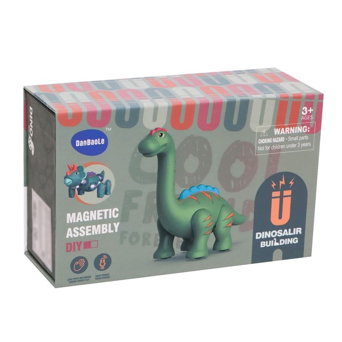 Конструктор магнитный «Дино», 7 деталей Конструктор магнитный «Дино», 7 деталей