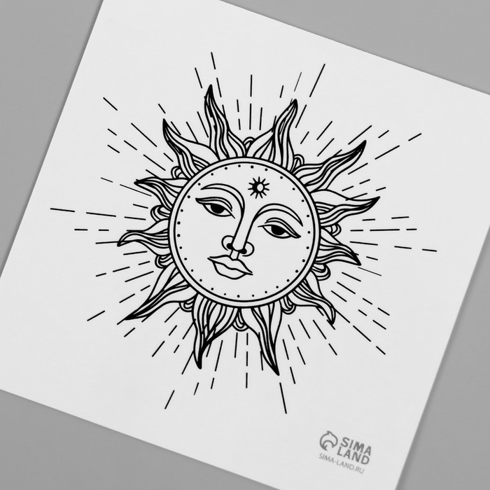 Татуировка на тело чёрная Татуировка на тело чёрная "Эзотерика" набор 10 шт 6х6 см