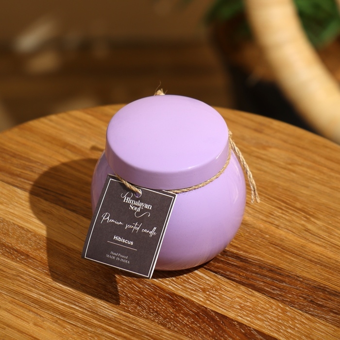 Свеча ароматическая в баночке 150 гр, парафин, hibiscus Свеча ароматическая в баночке 150 гр, парафин, hibiscus