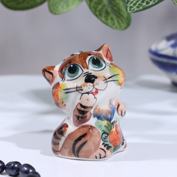 Сувенир Сувенир "Кот Ласка", гжель, цвет