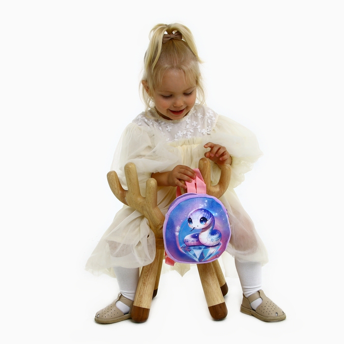 Новый год! Рюкзак детский новогодний «Волшебная змея», плюшевый, цвет фиолетовый