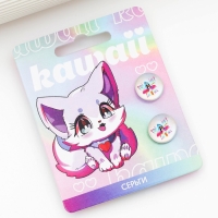 Серьги гвоздики «Kawaii» 1.5 х 1.5 см