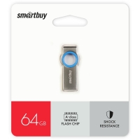 Флешка Smartbuy 064GBMC2, 64 Гб, USB2.0, чт до 20 Мб/с, зап до 10 Мб/с, синяя