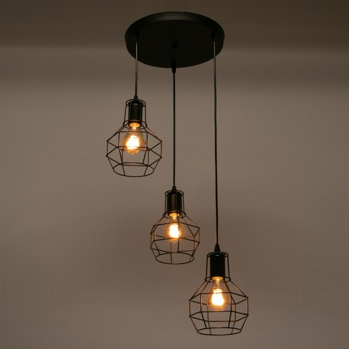 Светильник BayerLux Светильник BayerLux "Ортико" 3х40Вт E27 черный 30х30х20-140 см