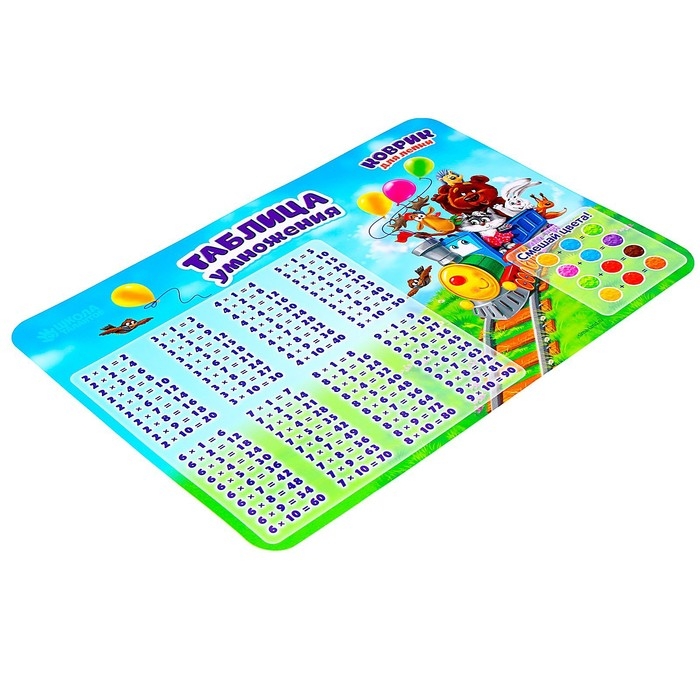Коврик для лепки «Таблица умножения», формат A4 Коврик для лепки «Таблица умножения», формат A4