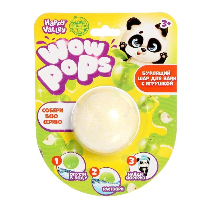 Бомбочка для ванны WOW-pops, с игрушкой-сюрпризом, панда Бомбочка для ванны WOW-pops, с игрушкой-сюрпризом, панда