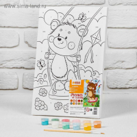 Картина по номерам для детей на подрамнике «Медвежонок на качели», 20 х 30 см Картина по номерам для детей на подрамнике «Медвежонок на качели», 20 х 30 см